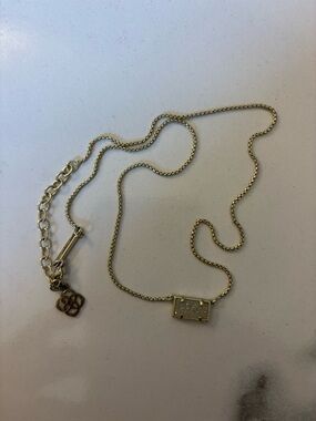 Kendra Scott Gold Bar Pendant Necklace with Sparkle Accent - Women Jewelry